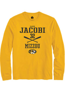 Kaden Jacobi  Missouri Tigers Gold Rally NIL Sport Icon Long Sleeve T Shirt