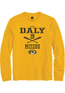 Kara Daly  Missouri Tigers Gold Rally NIL Sport Icon Long Sleeve T Shirt