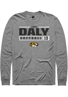 Kara Daly  Missouri Tigers Grey Rally NIL Stacked Box Long Sleeve T Shirt