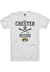 Katie Chester  Missouri Tigers White Rally NIL Sport Icon Short Sleeve T Shirt