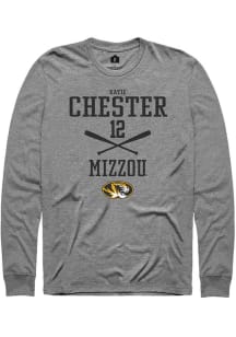 Katie Chester  Missouri Tigers Grey Rally NIL Sport Icon Long Sleeve T Shirt