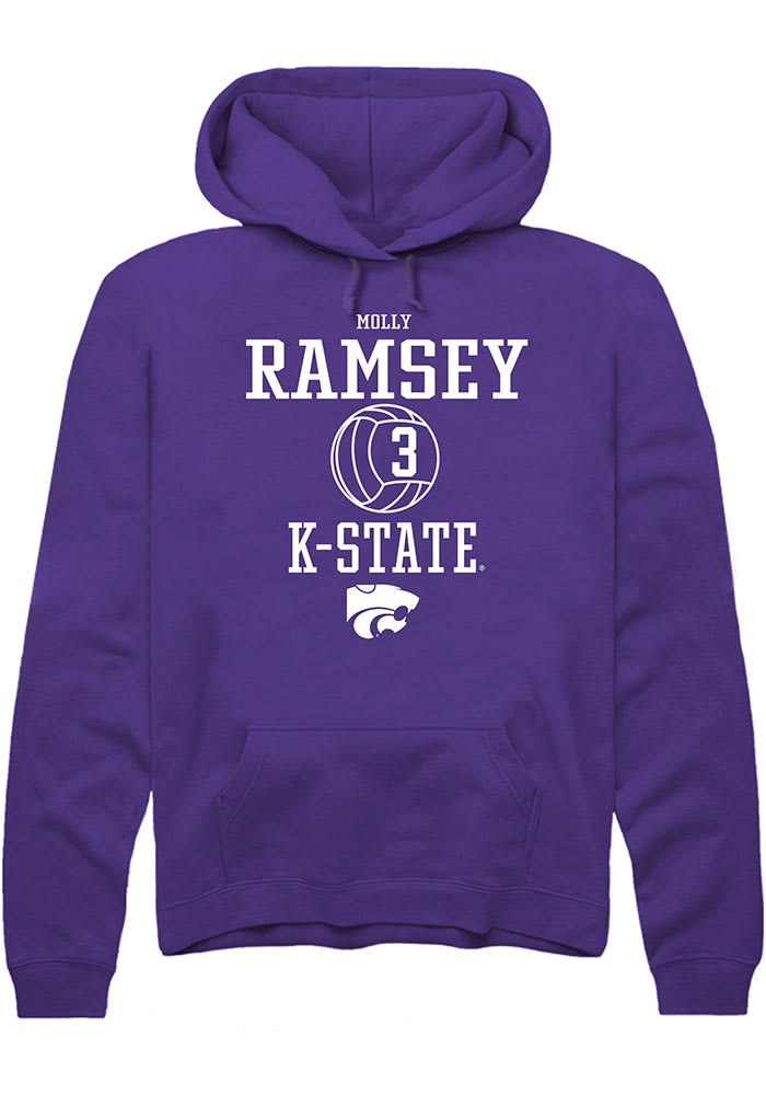 Molly Ramsey Rally K-State Wildcats Mens Purple NIL Sport Icon Long Sleeve Hoodie