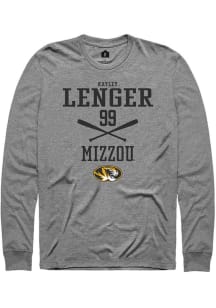 Kayley Lenger  Missouri Tigers Grey Rally NIL Sport Icon Long Sleeve T Shirt