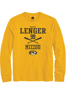 Kayley Lenger  Missouri Tigers Gold Rally NIL Sport Icon Long Sleeve T Shirt