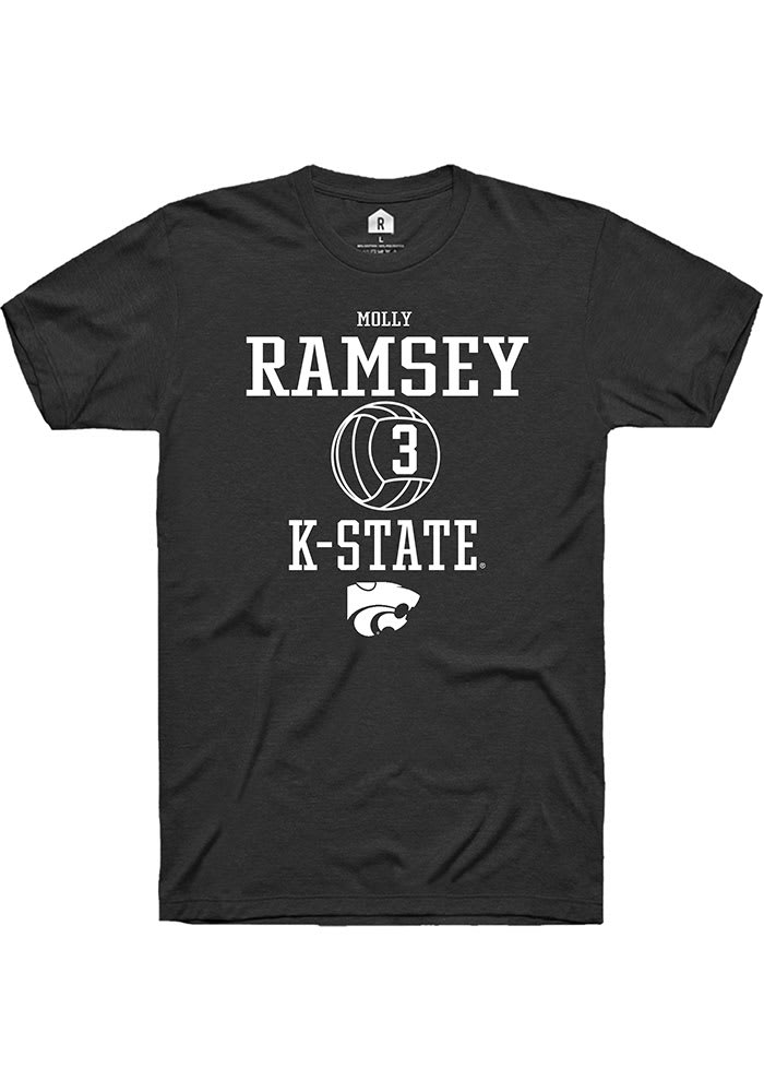 Molly Ramsey K-State Wildcats Black Rally NIL Sport Icon Short Sleeve T Shirt