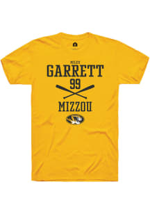 Miles Garrett  Missouri Tigers Gold Rally NIL Sport Icon Short Sleeve T Shirt