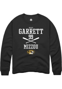 Miles Garrett  Rally Missouri Tigers Mens Black NIL Sport Icon Long Sleeve Crew Sweatshirt