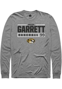 Miles Garrett  Missouri Tigers Grey Rally NIL Stacked Box Long Sleeve T Shirt