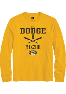 Mya Dodge  Missouri Tigers Gold Rally NIL Sport Icon Long Sleeve T Shirt