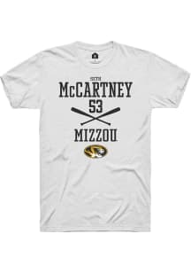 Seth McCartney  Missouri Tigers White Rally NIL Sport Icon Short Sleeve T Shirt