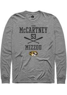 Seth McCartney  Missouri Tigers Grey Rally NIL Sport Icon Long Sleeve T Shirt