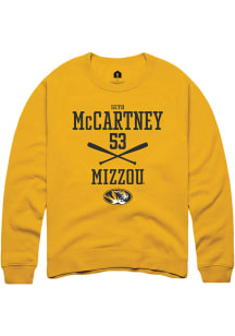 Seth McCartney  Rally Missouri Tigers Mens Gold NIL Sport Icon Long Sleeve Crew Sweatshirt