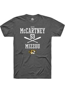 Seth McCartney  Missouri Tigers Dark Grey Rally NIL Sport Icon Short Sleeve T Shirt
