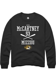 Seth McCartney  Rally Missouri Tigers Mens Black NIL Sport Icon Long Sleeve Crew Sweatshirt