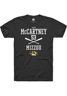 Seth McCartney  Missouri Tigers Black Rally NIL Sport Icon Short Sleeve T Shirt