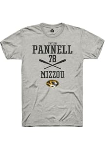 Taylor Pannell  Missouri Tigers Ash Rally NIL Sport Icon Short Sleeve T Shirt