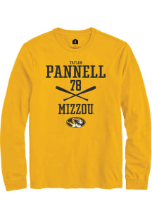 Taylor Pannell  Missouri Tigers Gold Rally NIL Sport Icon Long Sleeve T Shirt
