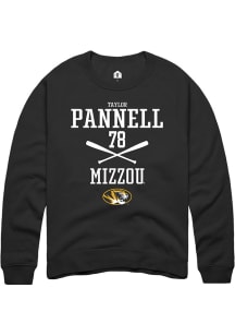 Taylor Pannell  Rally Missouri Tigers Mens Black NIL Sport Icon Long Sleeve Crew Sweatshirt