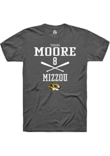 Tucker Moore  Missouri Tigers Dark Grey Rally NIL Sport Icon Short Sleeve T Shirt