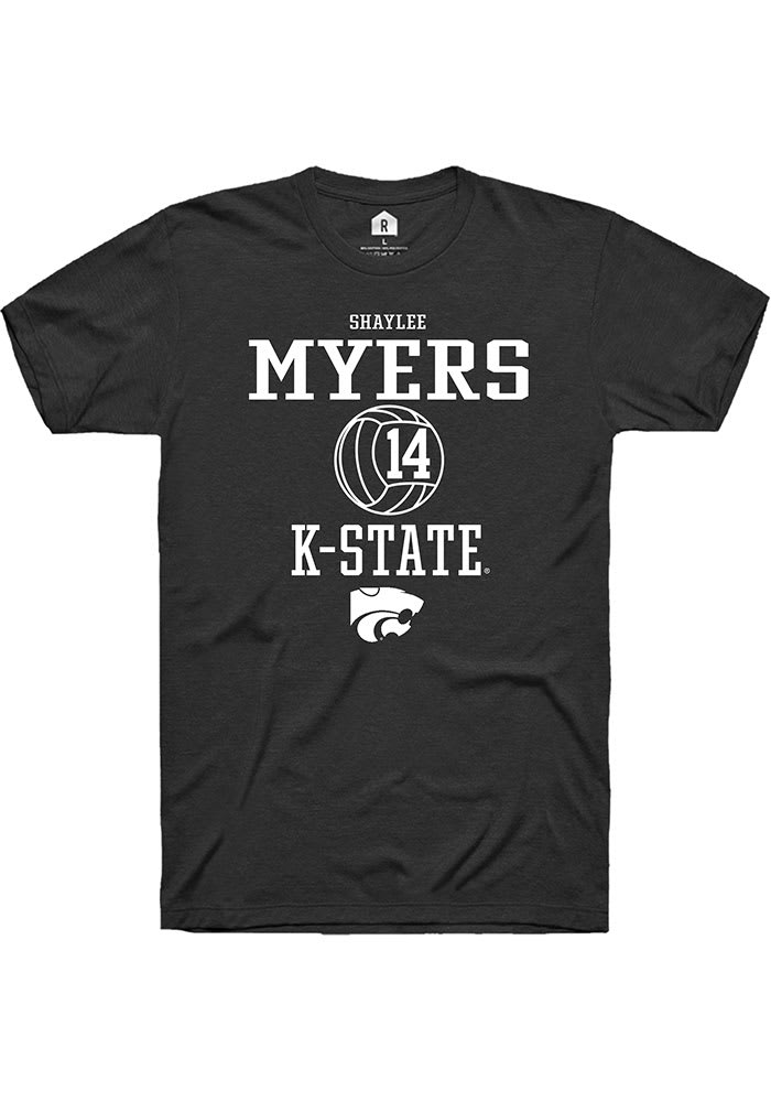 Shaylee Myers K-State Wildcats Black Rally NIL Sport Icon Short Sleeve T Shirt