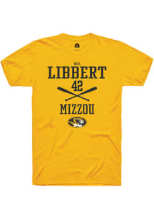 Wil Libbert  Missouri Tigers Gold Rally NIL Sport Icon Short Sleeve T Shirt