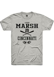 Carson Marsh  Cincinnati Bearcats Ash Rally NIL Sport Icon Short Sleeve T Shirt
