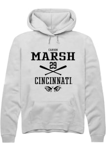 Carson Marsh  Rally Cincinnati Bearcats Mens White NIL Sport Icon Long Sleeve Hoodie