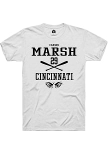 Carson Marsh  Cincinnati Bearcats White Rally NIL Sport Icon Short Sleeve T Shirt