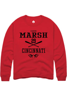 Carson Marsh  Rally Cincinnati Bearcats Mens Red NIL Sport Icon Long Sleeve Crew Sweatshirt