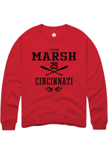 Carson Marsh Rally Mens Red Cincinnati Bearcats NIL Sport Icon Crew Sweatshirt