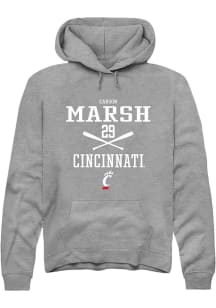Carson Marsh  Rally Cincinnati Bearcats Mens Grey NIL Sport Icon Long Sleeve Hoodie