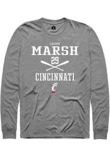 Carson Marsh  Cincinnati Bearcats Grey Rally NIL Sport Icon Long Sleeve T Shirt