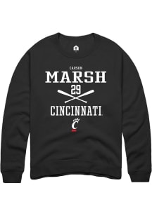 Carson Marsh  Rally Cincinnati Bearcats Mens Black NIL Sport Icon Long Sleeve Crew Sweatshirt
