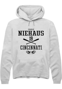 Charlie Niehaus  Rally Cincinnati Bearcats Mens White NIL Sport Icon Long Sleeve Hoodie