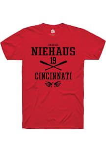 Charlie Niehaus  Cincinnati Bearcats Red Rally NIL Sport Icon Short Sleeve T Shirt