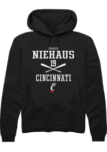Charlie Niehaus  Rally Cincinnati Bearcats Mens Black NIL Sport Icon Long Sleeve Hoodie