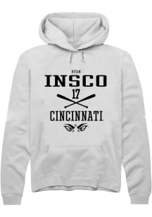 Ryan Insco  Rally Cincinnati Bearcats Mens White NIL Sport Icon Long Sleeve Hoodie