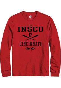 Ryan Insco  Cincinnati Bearcats Red Rally NIL Sport Icon Long Sleeve T Shirt