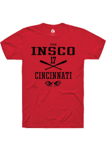 Ryan Insco  Cincinnati Bearcats Red Rally NIL Sport Icon Short Sleeve T Shirt