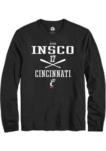 Ryan Insco  Cincinnati Bearcats Black Rally NIL Sport Icon Long Sleeve T Shirt