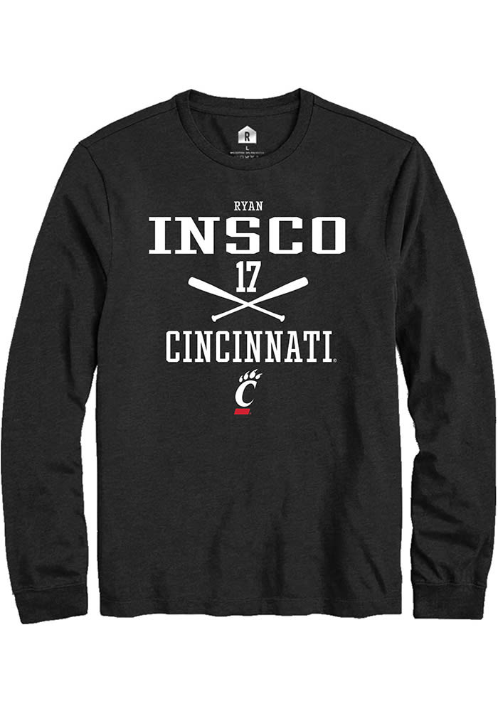 Ryan Insco Cincinnati Bearcats Black Rally NIL Sport Icon Long Sleeve T Shirt