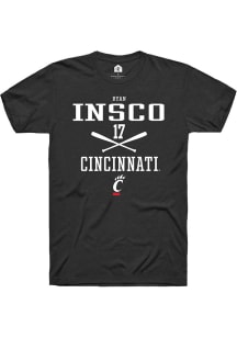 Ryan Insco  Cincinnati Bearcats Black Rally NIL Sport Icon Short Sleeve T Shirt