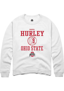 Daniel Hurley  Rally Ohio State Buckeyes Mens White NIL Sport Icon Long Sleeve Crew Sweatshirt