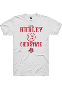 Daniel Hurley  Ohio State Buckeyes White Rally NIL Sport Icon Short Sleeve T Shirt