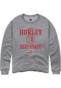 Daniel Hurley  Rally Ohio State Buckeyes Mens Graphite NIL Sport Icon Long Sleeve Crew Sweatshir..