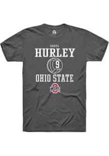 Daniel Hurley  Ohio State Buckeyes Dark Grey Rally NIL Sport Icon Short Sleeve T Shirt