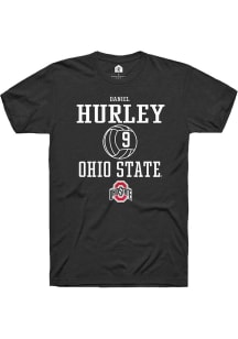 Daniel Hurley  Ohio State Buckeyes Black Rally NIL Sport Icon Short Sleeve T Shirt