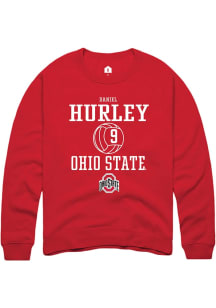 Daniel Hurley  Rally Ohio State Buckeyes Mens Red NIL Sport Icon Long Sleeve Crew Sweatshirt