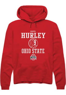 Daniel Hurley  Rally Ohio State Buckeyes Mens Red NIL Sport Icon Long Sleeve Hoodie