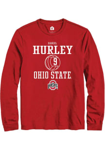 Daniel Hurley  Ohio State Buckeyes Red Rally NIL Sport Icon Long Sleeve T Shirt